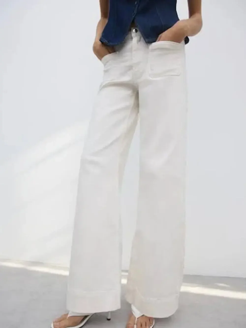 4 NWT Pants Trouser White LC Lauren Conrad Super High-Rise Wide-Leg 31